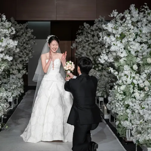 본식dvd 추천 예시 — 서울 삼성서초사옥 웨딩홀에서 촬영한 신랑신부 장면